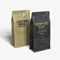 Sacs d'emballage de café vides de 5 lb, personnalisés OEM, imprimés numériquement, résistants aux perforations, avec soufflet latéral et valve, en feuille métallisée