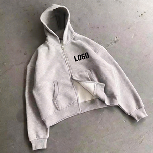 Sudadera con Capucha Unisex 2026, Nueva, con Cierre, Tejida, 100% Algodón Ecológico, Color Sólido, Informal, con Logotipo Personalizado, Tallas Grandes, Primavera, USA - Product Image 2