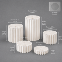 Ensemble de supports pliants pour table à desserts, présentoir à gâteaux blanc, fournitures de décoration pour mariages et événements