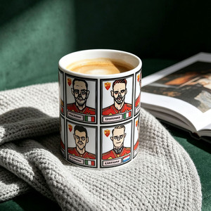 แก้วกาแฟลายการ์ตูนทีมแอสโรม่า ขายส่ง แก้วเซรามิกสโมสรฟุตบอลแบบกำหนดเองได้ สำหรับแฟนๆ โรม่า - Product Image 3