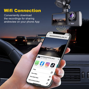 Caméra embarquée AOEDI AD370 3 canaux, caméra avant et arrière 1080P avec WiFi, boîte noire de <span class=keywords><strong>voiture</strong></span>, caméra de tableau de bord pour véhicules - Product Image 5