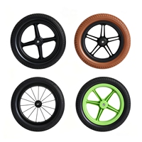 Vélo d'équilibre pour tout-petits avec roues silencieuses en PU, pneus de 12 pouces, cadre léger en acier haute teneur en carbone et revêtement en cuir PP