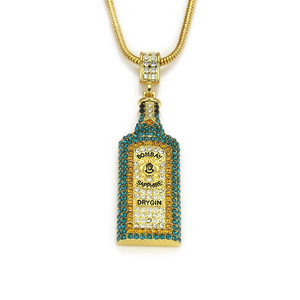 Collar con Colgante Geométrico en Forma de Botella, Estilo Hiphop Personalizado, Cadena de Serpiente, Collares para Hombre, Joyería Moderna al por Mayor - Product Image 6