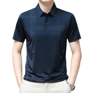 Camiseta de Golf Deportiva para Hombre, de Manga Corta, con Cuello Casual, Tejido Sólido y Transpirable, con Logotipo de Diseño Personalizado, Poliéster 220g - Product Image 3