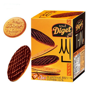 Galletas Digestivas de Trigo Integral con Chocolate, <span class=keywords><strong>Finas</strong></span> y Crujientes, Importadas de Corea, Caja de 84g, Snacks Asiáticos - Product Image 6