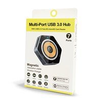 Station d'accueil Hub USB3.0 Support de charge USB-C ABS avec adaptateur de lecteur de carte SD/TF Vitesse 5Gbps pour utilisation sur PC