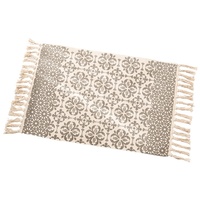 Gewebter quadratischer Teppich für Wohnzimmer, Schlafzimmer, Nachttisch, Bodenmatte, modernes, einfaches geometrisches Muster, maschinenwaschbar, anpassbar