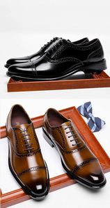 Mocasines Oxford Formales de Cuero Genuino Hechos a Mano para Hombre, con Punta Cuadrada, Transpirables, Antideslizantes, Ligeros, Estilo Italiano - Product Image 6
