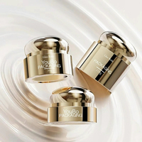 Set Kosmetik Youbo 100ml 50g Botol Krim Lotion Lurus Berlapis Elektroplating Berkualitas Tinggi dengan Pompa Kaca dan Segel Sablon