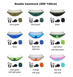 Grand hamac de camping avec <span class=keywords><strong>moustiquaire</strong></span> hamacs suspendus légers lit hamac à balançoire avec sangles d'arbre - Product Image 4