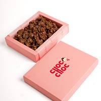 Emballage de présentation de bonbons en forme de truffe transparente personnalisée en gros, boîte de chocolat enrobé de fraises avec couvercle transparent