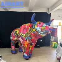 Costume de taureau de boeuf gonflable de défilé d'activité de modèle d'impression, mascotte gonflable de ballon de Costume de vache