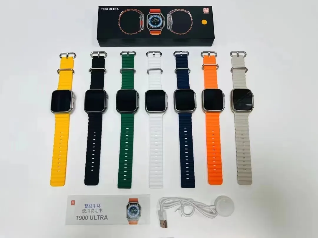 2023 Newest T900 Ultra 2.02 inch Full Touch Screen Smartwatch Serie 8 Reloj Inteligente Wireless Charging Smart Watch T900 ultra