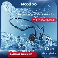 Pemasok Pabrik IPX8 Headset Olahraga Telinga Terbuka Tahan Air Headphone Konduksi Tulang Earphone untuk Berenang