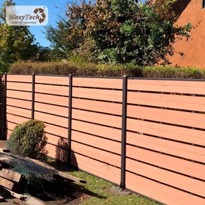 Valla de Exterior de Aluminio con Postes de Madera y Plástico Compuesto - Product Image 4