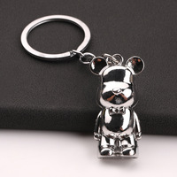 Porte-clés en alliage Ours Cyber Rouge Mignon de dessin animé Bitter Bear, modèle couple H-0084, pour voiture et sac à dos, personnalisable avec logo, tendance