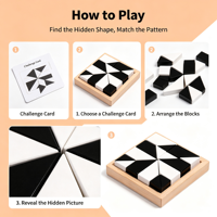 Set Puzzle Kayu Edukatif Permainan Keluarga dengan Lonceng Mainan Prasekolah