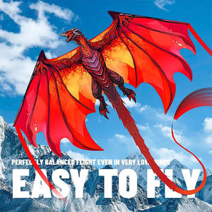 <span class=keywords><strong>Cerf</strong></span>-<span class=keywords><strong>volant</strong></span> Dragon à ligne simple avec queue, grand <span class=keywords><strong>cerf</strong></span>-<span class=keywords><strong>volant</strong></span> pour le plein air, jouet amusant pour la famille et les enfants - Product Image 6