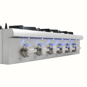 เตาแก๊สเหล็กหล่อแบบต่อเนื่อง Hyxion <span class=keywords><strong>Professional</strong></span> 6 หัวเตา พร้อมเตาอบไฟฟ้าสำหรับขาย - Product Image 4