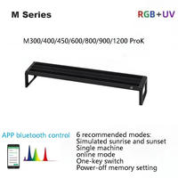 Lampe LED intelligente WEEK AQUA M Series RGB+UV pour plantes aquatiques, avec Bluetooth, application, minuterie et variateur d'intensité, pour aquarium planté