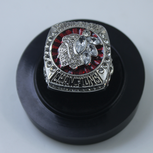 Anillo de Hip Rock del Campeonato de los Chicago Black Hawks <span class=keywords><strong>2013</strong></span>, Personalizado al por Mayor, con Siete Bolas, Unisex, Aleación de Plata 925, Chapado en Plata, con Cristal - Product Image 5