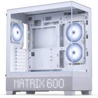 Boîtier de jeu Phanteks XT XT View Matrix NOIR&BLANC avec LED, compatible avec les cartes mères ATX, boîtier de PC de jeu, châssis de PC