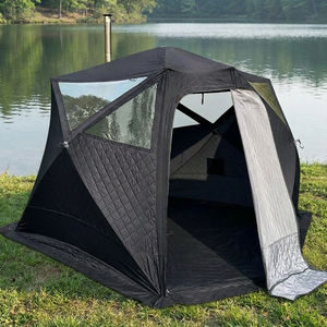 Carpa de Sauna Portátil para 6-8 Personas con Estufa, <span class=keywords><strong>Oxford</strong></span> 300D/420D/600D de <span class=keywords><strong>3</strong></span> Capas Aisladas, Carpa de Sauna Seca para Exteriores con Leña para Invierno - Product Image 2