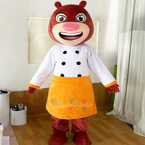 Yetişkin marka maskot kostüm yumuşak peluş cadılar bayramı film ve TV şef inek karikatür karakter Cosplay yürüyüş reklam için uygun - Product Image 1