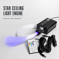 Kit de projecteur d'étoiles à fibres optiques LED RGBW en alliage d'aluminium de 0,75 mm pour plafond étoilé, lumières scintillantes pour voitures 12V-24V