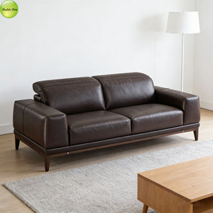 Sofá de Cuero Cómodo y Duradero al por Mayor, Estilo Nórdico Moderno para Sala de Estar/Oficina - Product Image 2