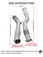 Tuyau d'échappement en acier inoxydable 304 pour BMW S58 XM3 XM4 F97 F98
