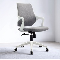 Tissus en maille modernes de couleur blanche pour chaises mi-dos chaise de bureau en maille chaise de bureau pivotante en maille