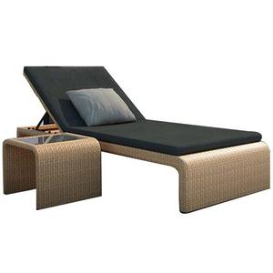 Sillas de Playa Populares de Color Personalizado, Muebles de Exterior de Ratán, <span class=keywords><strong>Tumbona</strong></span> Individual <span class=keywords><strong>con</strong></span> Mesa de Centro, <span class=keywords><strong>Tumbona</strong></span> para Tomar el Sol Junto a la Piscina - Product Image 5