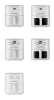 Friteuse à air électrique de cuisine, fonctionnement mécanique, friteuse à air numérique avec 6 menus prédéfinis, friteuse à air pour Noël