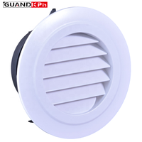 Grille de ventilation ronde à lamelles pour retour d'air intérieur, diffuseur à lamelles inclinées à 45 degrés, grille de ventilation de plafond pour CVC