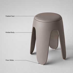 Tabourets modernes hauts avec assise ottoman rembourrée, bancs carrés en plastique épaissi pour adultes et enfants, idéaux pour salon, salle à manger, parc - Product Image 3