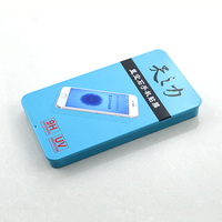 Caja de Metal Rectangular Personalizada para Empaque, Contenedor de Almacenamiento para Protector de Pantalla de Teléfono, Cable, Productos Electrónicos