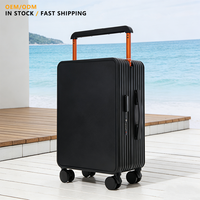 Tas Koper Roda Putar Lebar 20/24-inci, Roda Universal, Tas Troli Naik Pesawat, Unisex, Koper Tahan Lama, Tas Perjalanan