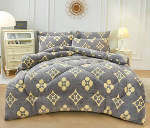 Couettes en polaire d'agneau douillettes d'hiver, motif central, épaisses, imprimées, sherpa, hôtel, couettes de haute qualité, édredons en polyester - Product Image 3