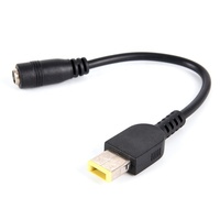 Câble adaptateur pour ordinateur portable, prise carrée vers 5,5*2,1 mm 5,5*2,5 mm, convertisseur de chargeur d'alimentation CC femelle pour Lenovo ThinkPad X1 Carbon hp