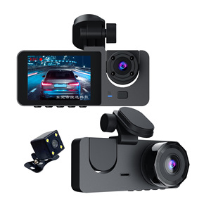 2 אינץ 'בד מסך Dashcam 1080p hd <span class=keywords><strong>140</strong></span> מעלות 3 עדשה הקלטת לולאה הקלטת רכב אחורי עמיד למים - Product Image 1