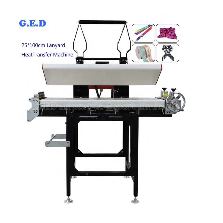 จีน GZ GED 25*100ซม. เชือกเส้นเล็กการถ่ายเทความร้อนกดแมนนวลสีระเหิดธนาคารเครื่องการพิมพ์ริบบิ้นสำหรับสำนักงานถ้วยโทรศัพท์กรณี