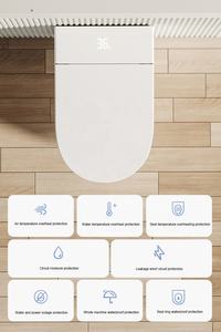 <span class=keywords><strong>Toilette</strong></span> intelligente murale avec <span class=keywords><strong>chasse</strong></span> <span class=keywords><strong>d</strong></span>'<span class=keywords><strong>eau</strong></span> et séchage intégrés, réservoir <span class=keywords><strong>d</strong></span>'<span class=keywords><strong>eau</strong></span> intégré, drainage mural suspendu pour lavabo et salle de bain - Product Image 4