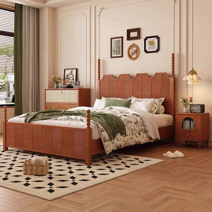 Letto Moderno Personalizzato in Legno Massello 183x214x173cm, Ecologico, Durevole, Stile Vintage, <span class=keywords><strong>Lettino</strong></span> Cinese in Legno - Product Image 2