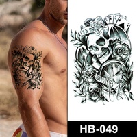 Offre Spéciale – Tatouages Temporaires Réalistes pour Hommes et Femmes, Motifs Tribaux Horrifiants, Crânes, pour Manches et Poitrine – Idéal Halloween