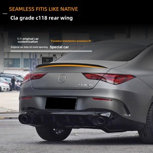 Aileron arrière CLA-Class C118 2020+ en ABS, simple niveau, modification externe, compatible CLA180 200 260 CLA200 ZST-082 Mercedes - Product Image 5