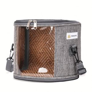 Custom Made Airline Approved Oxford <b>Pet</b> <b>Carrier</b> Soft-Sided Transparent Dog Cat Travel Bag with Printed Pattern Zipper Closure - Product Image 1