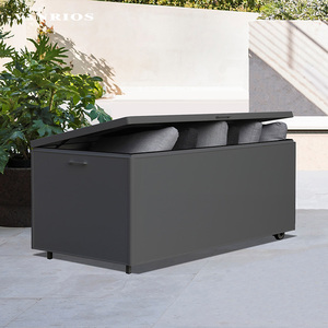Aluminium jardin étanche extérieur maison patio bacs <span class=keywords><strong>de</strong></span> <span class=keywords><strong>rangement</strong></span> conteneurs métal <span class=keywords><strong>cube</strong></span> coussin boîte armoire meubles para patio - Product Image 1