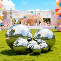 Sphère de miroir décorative géante, boule de miroir gonflable en PVC argentée sur mesure, grande taille