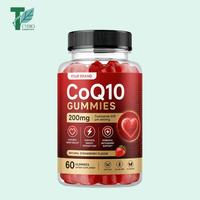 Gummies CoQ10 Marque Blanche OEM 200mg Supplément Coenzyme Q10 Saveur Fraise Naturelle 60 Gummies
